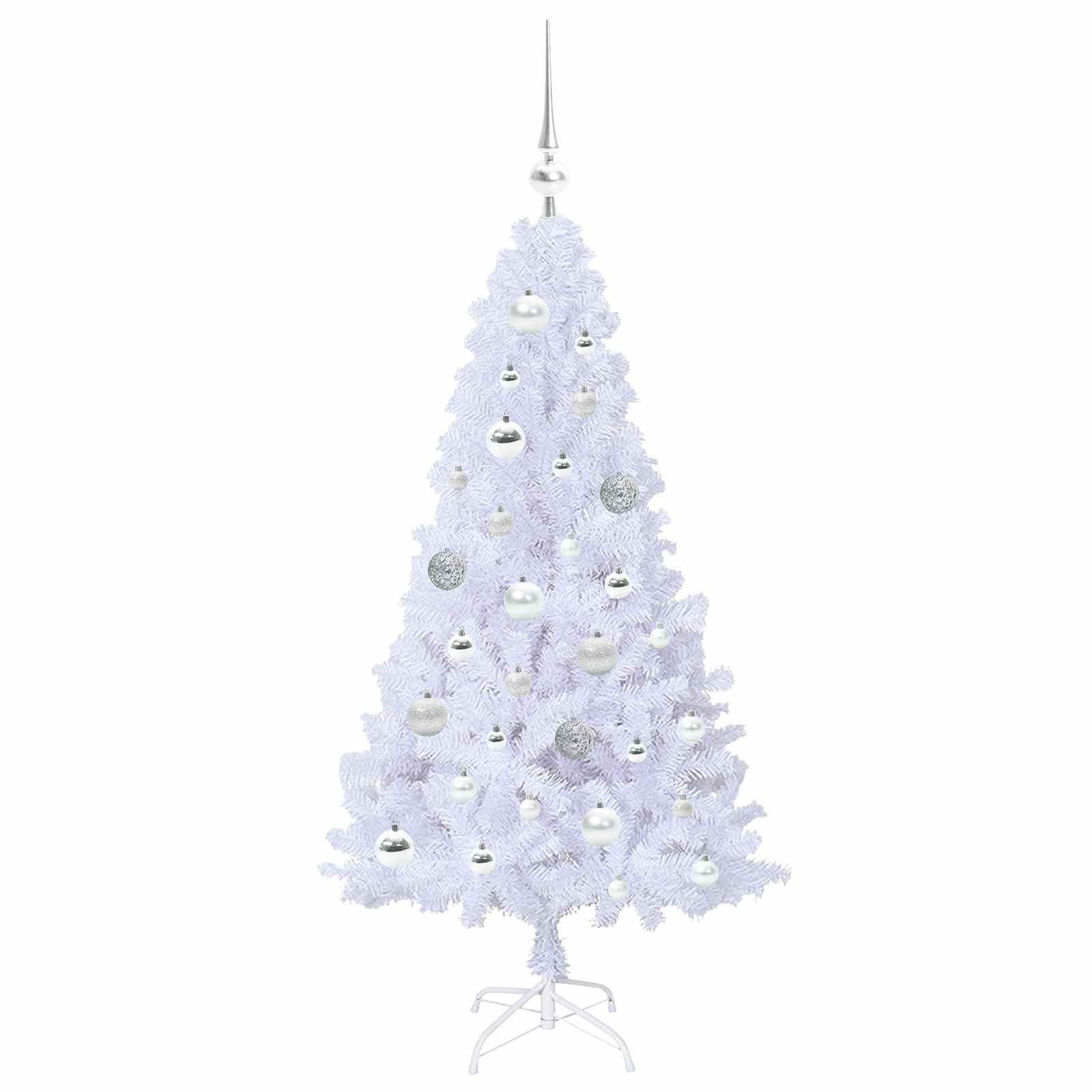 Umjetno božićno drvce s stalakom Bijelo 120 cm PVC i čelik