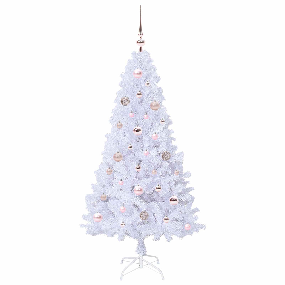 Umjetno božićno drvce Bijela 150 cm PVC i čelik