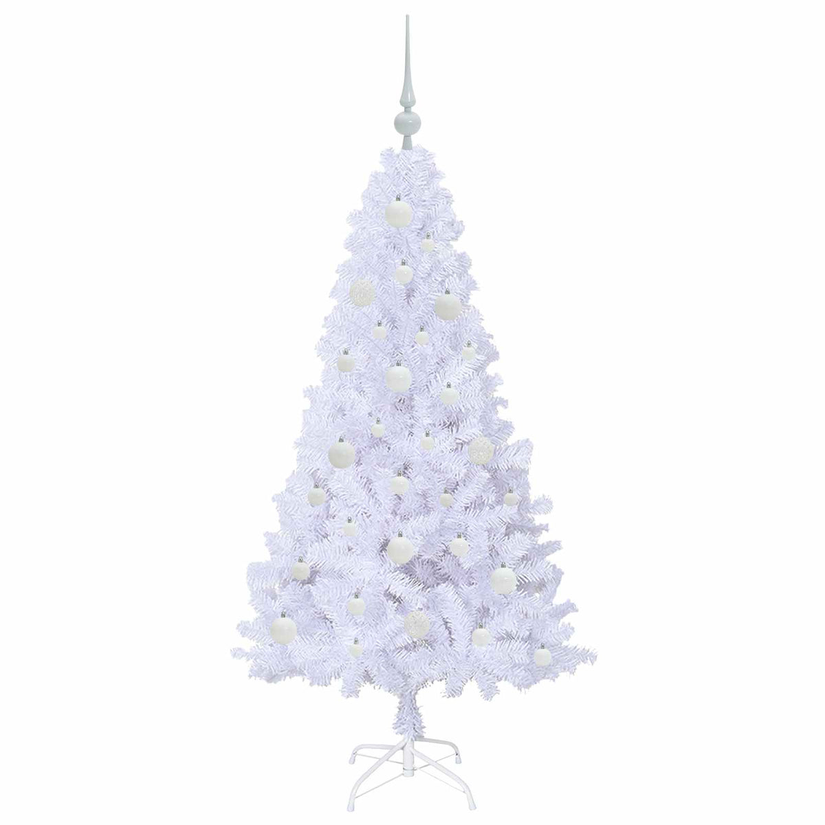 Umjetno božićno drvce Bijela 150 cm PVC i čelik