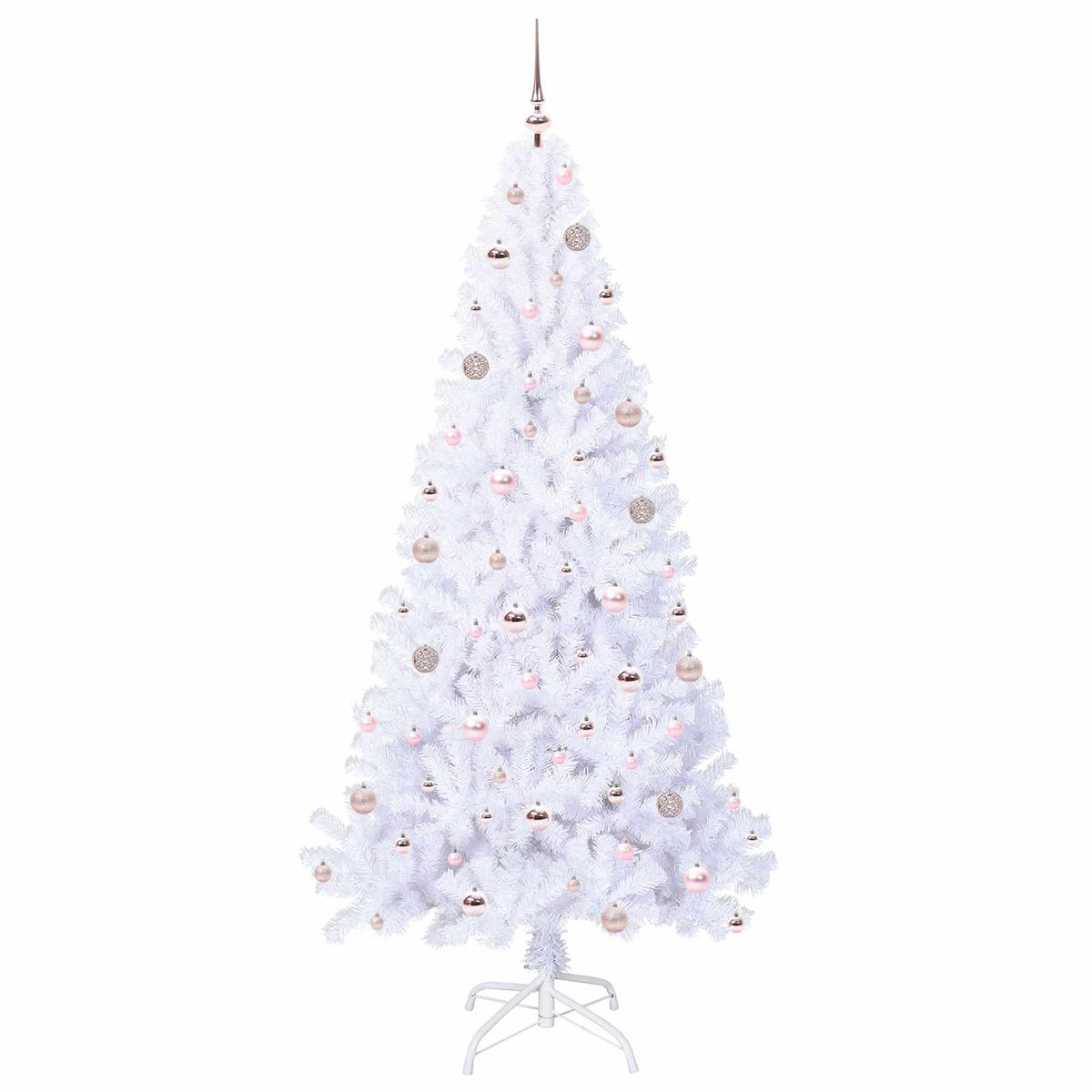 Umjetno božićno drvce s stalakom Bijelo 210 cm PVC i čelik