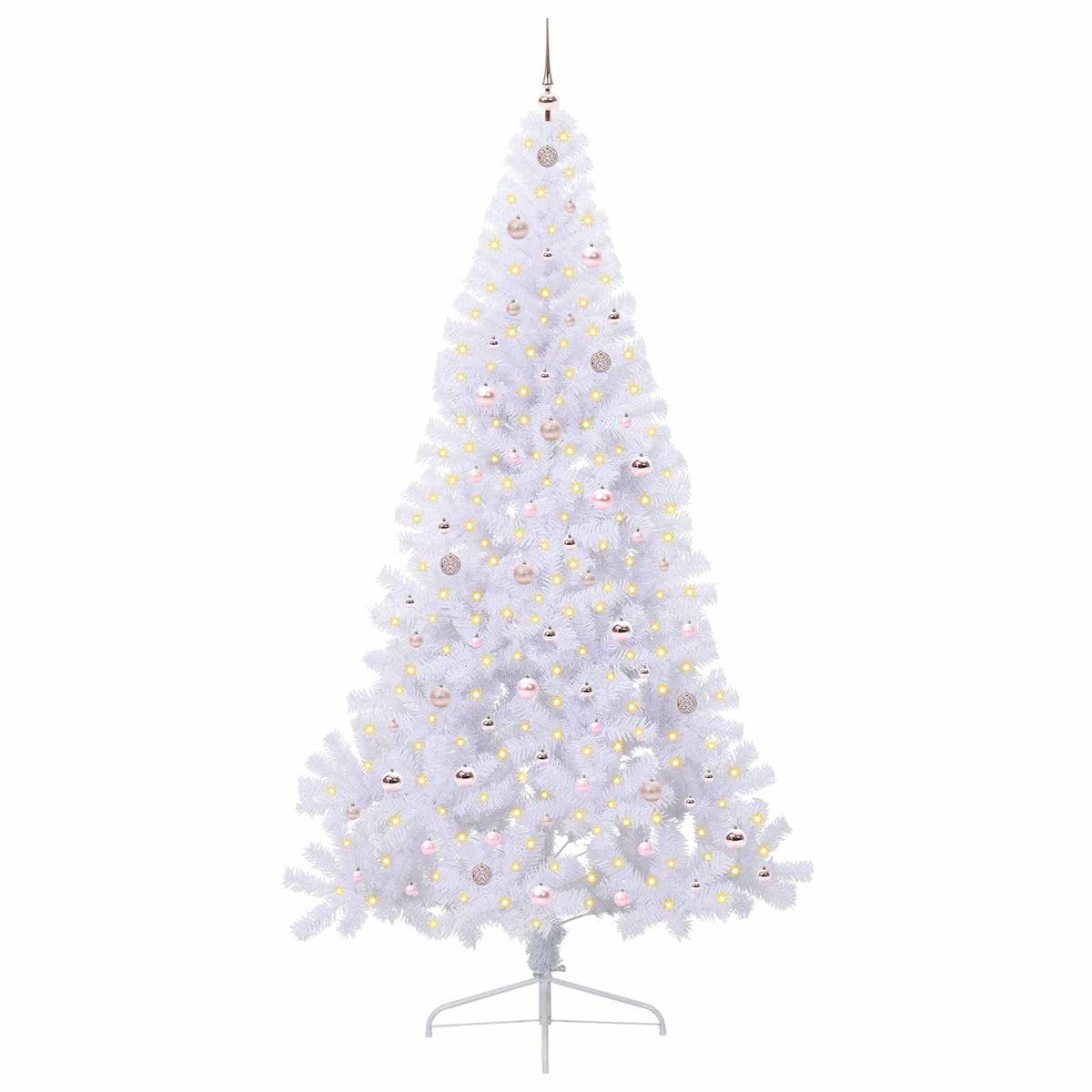 Umjetno božićno drvce Bijela 240 cm PVC i čelik