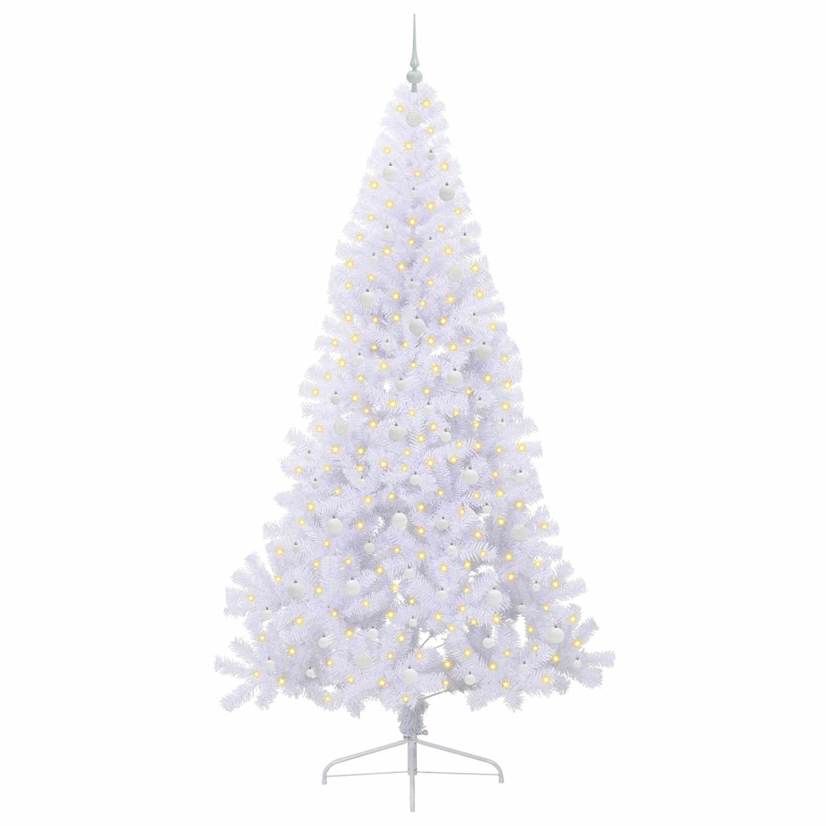 Umjetno božićno drvce Bijela 240 cm PVC i čelik