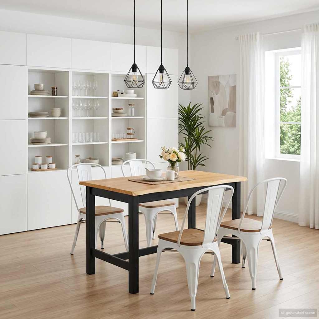 Visoki Bar Sto EKAI Crna 112 x 70 x 91 cm Masivna borovina