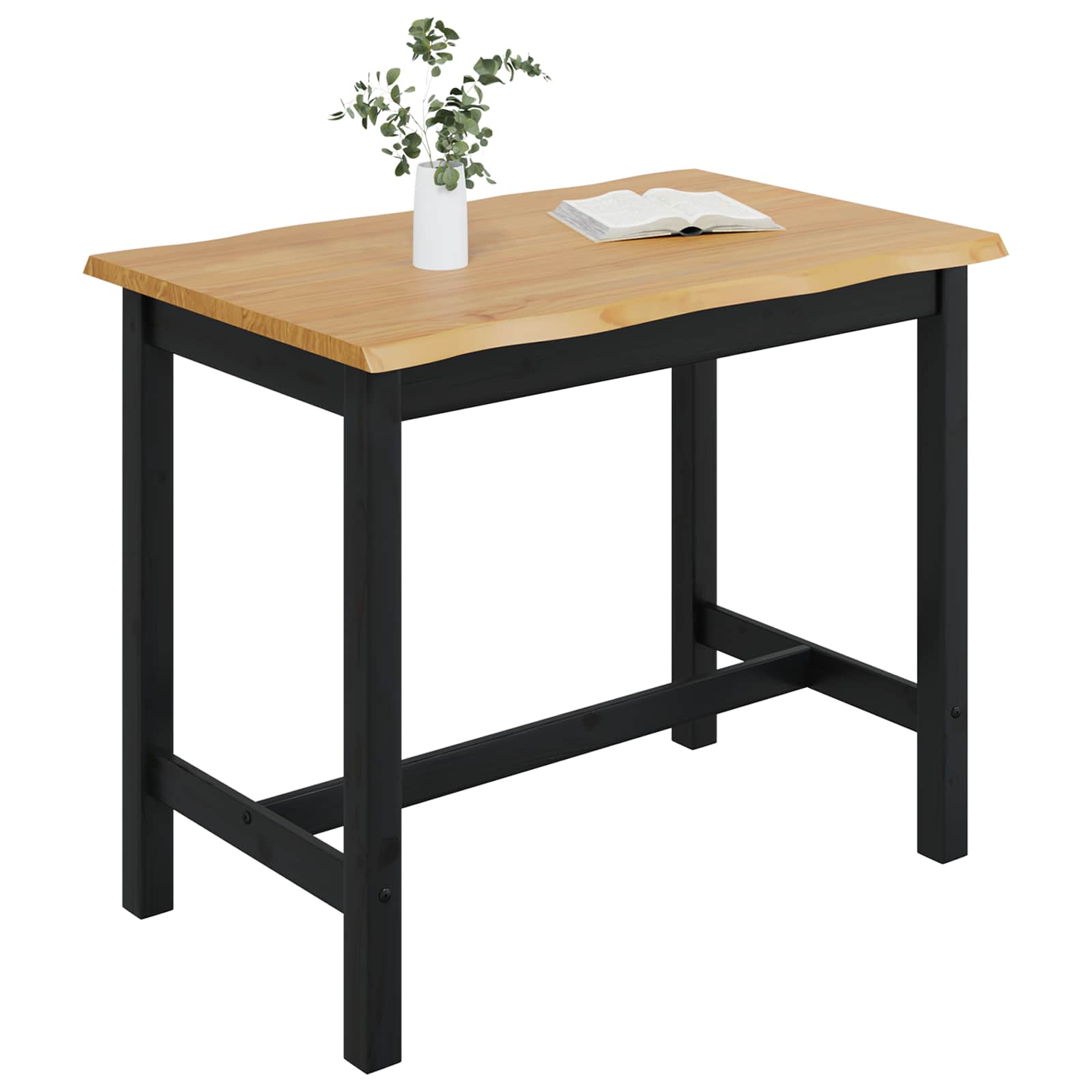 Visoki Bar Sto EKAI Crna 112 x 70 x 91 cm Masivna borovina