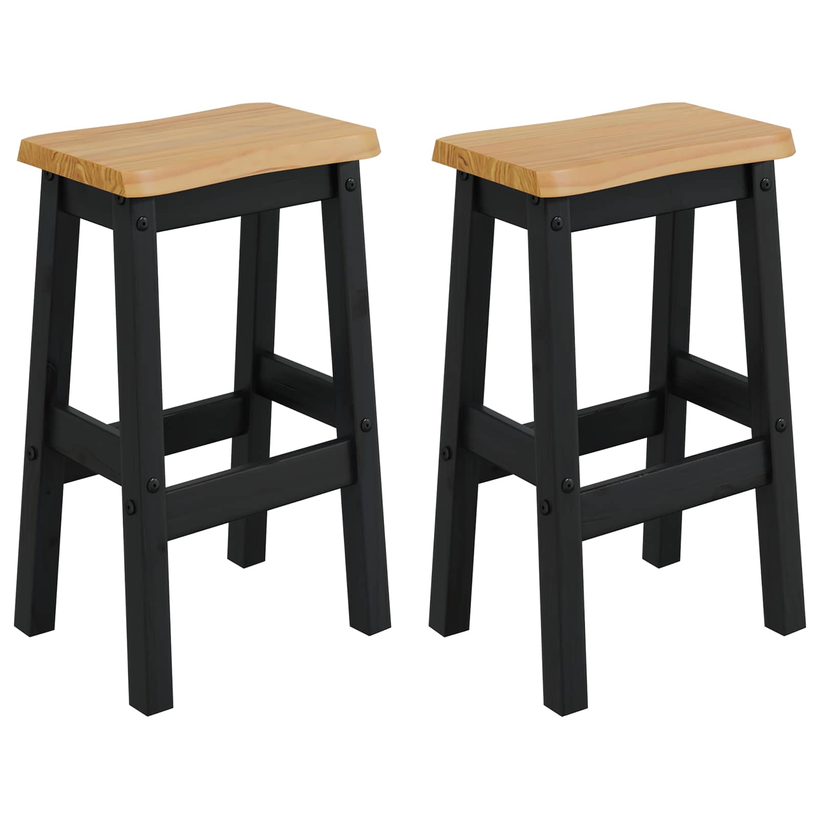 Visoka barska stolica EKAI 2 pcs Crna 40 x 29 x 63 cm