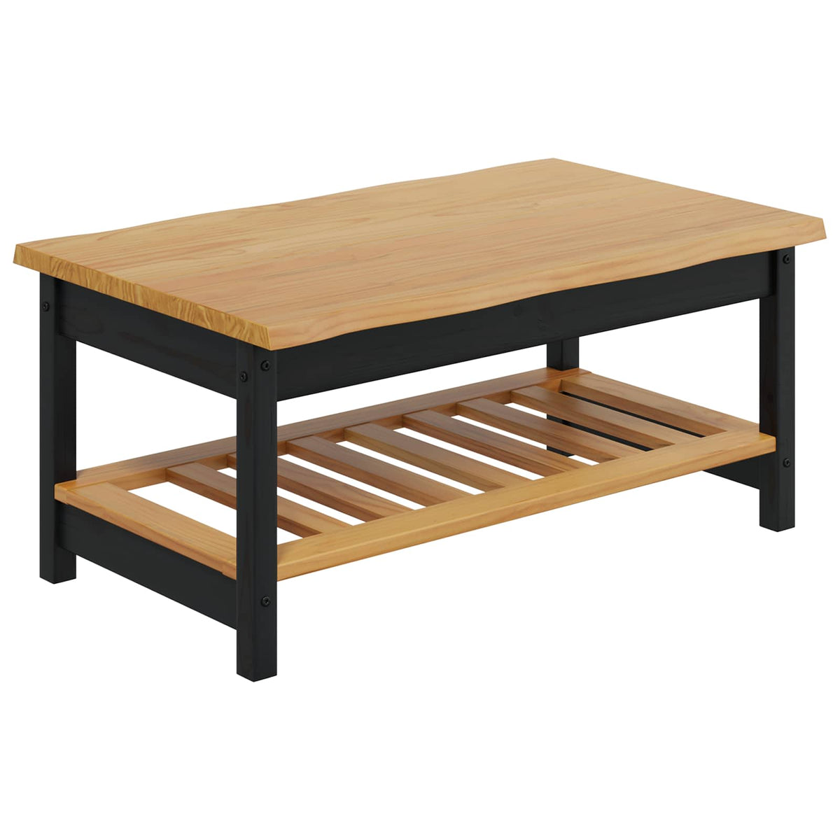 Kava Stol EKAI Crna 100 x 60 x 45,5 cm Masivna borovina