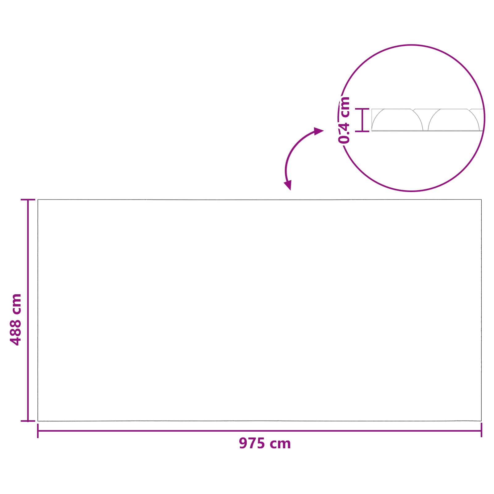 Solarna pokrivača za bazen teške kvalitete 975 x 488 cm 200 μm
