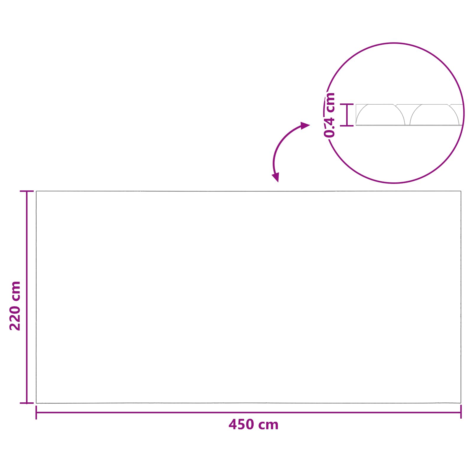 Solarna pokrivača za bazen teške kvalitete 450 x 220 cm 200 μm