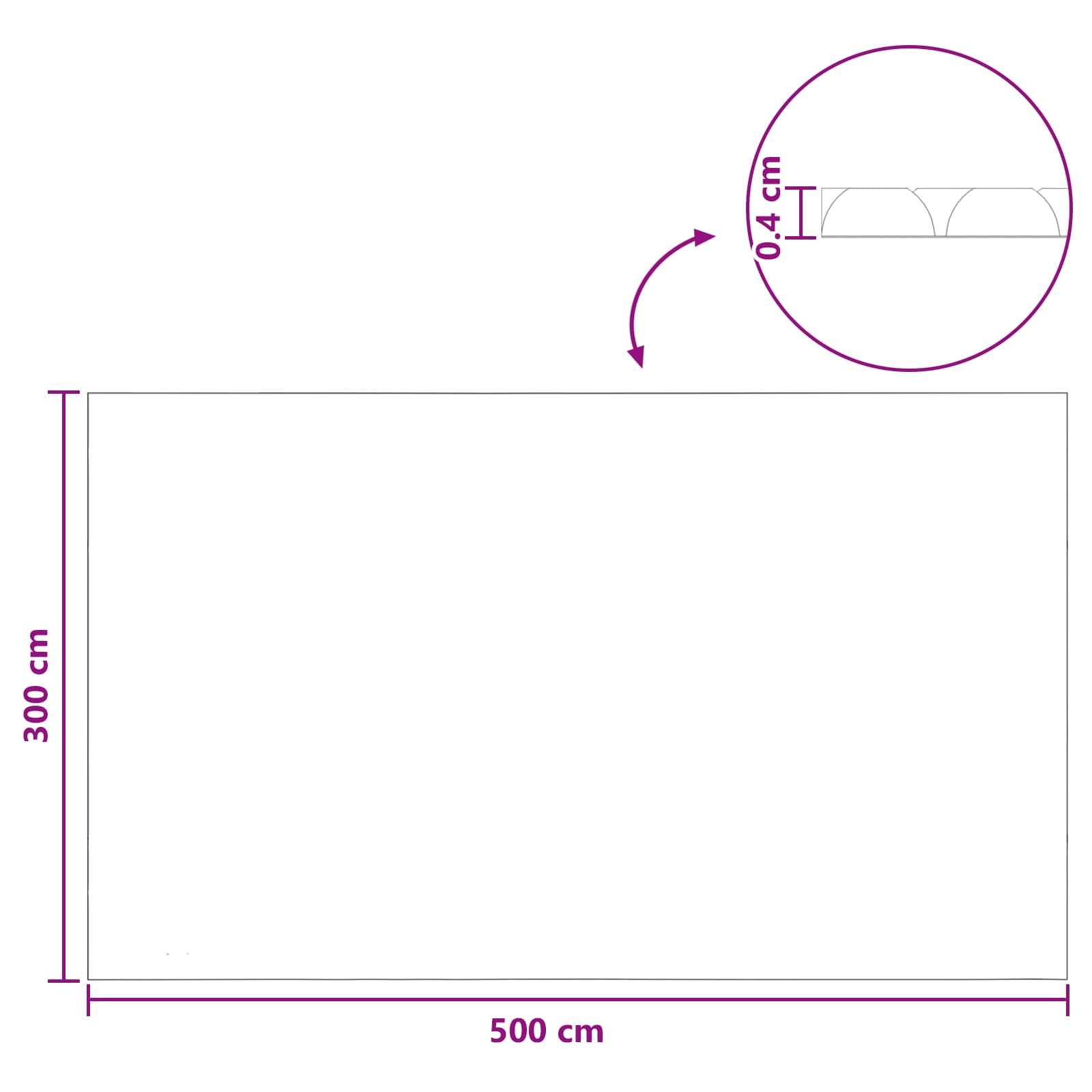 Solarna pokrivača za bazen Extra Heavy 500 x 300 cm 400 μm