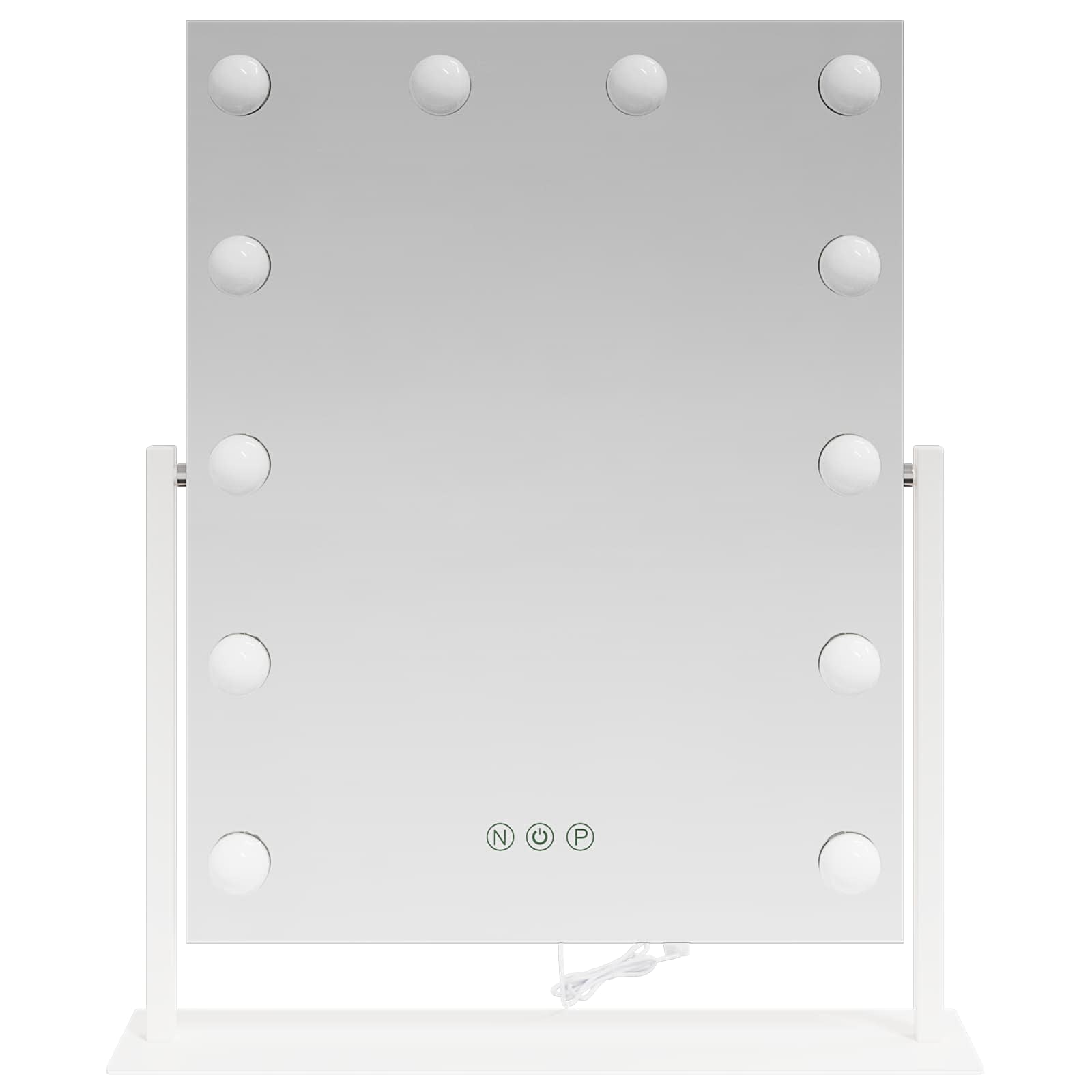 LED Ogledalo za Toaletni Stolić Bijeli 44 x 10 x 53 cm