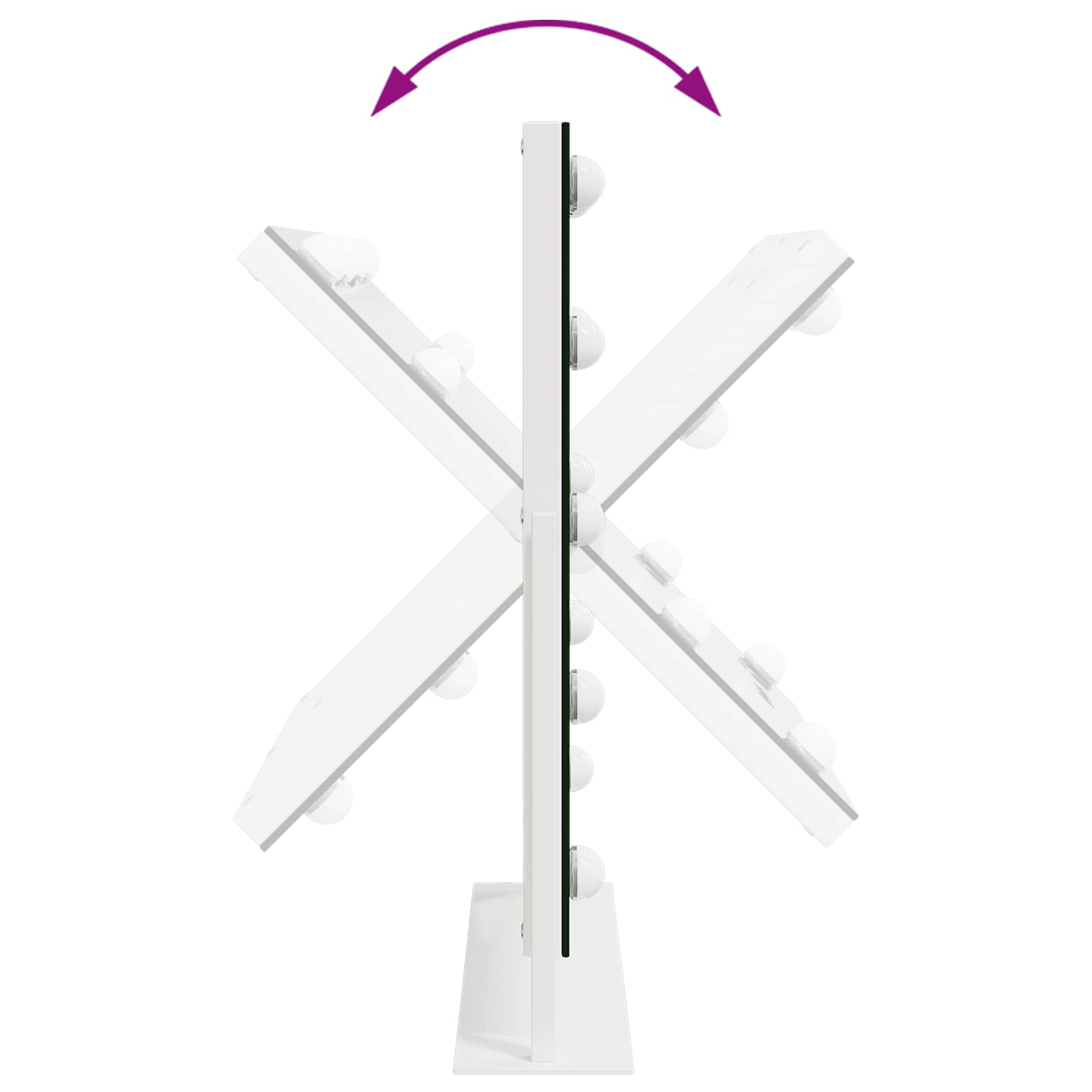 LED Ogledalo za Toaletni Stolić Bijeli 44 x 10 x 53 cm