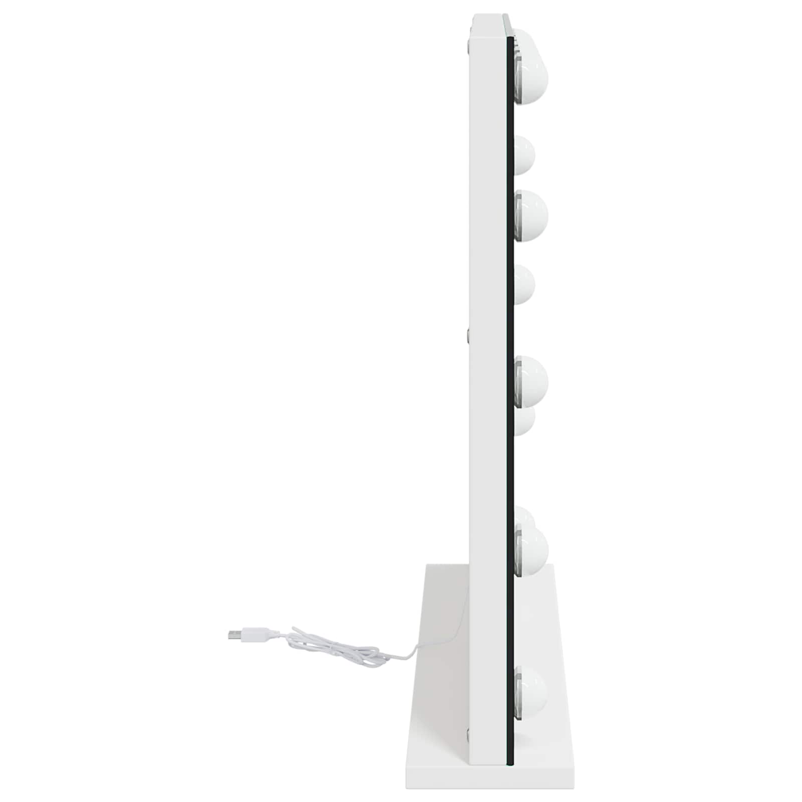 LED Ogledalo za Toaletni Stolić Bijeli 50 x 10 x 44 cm