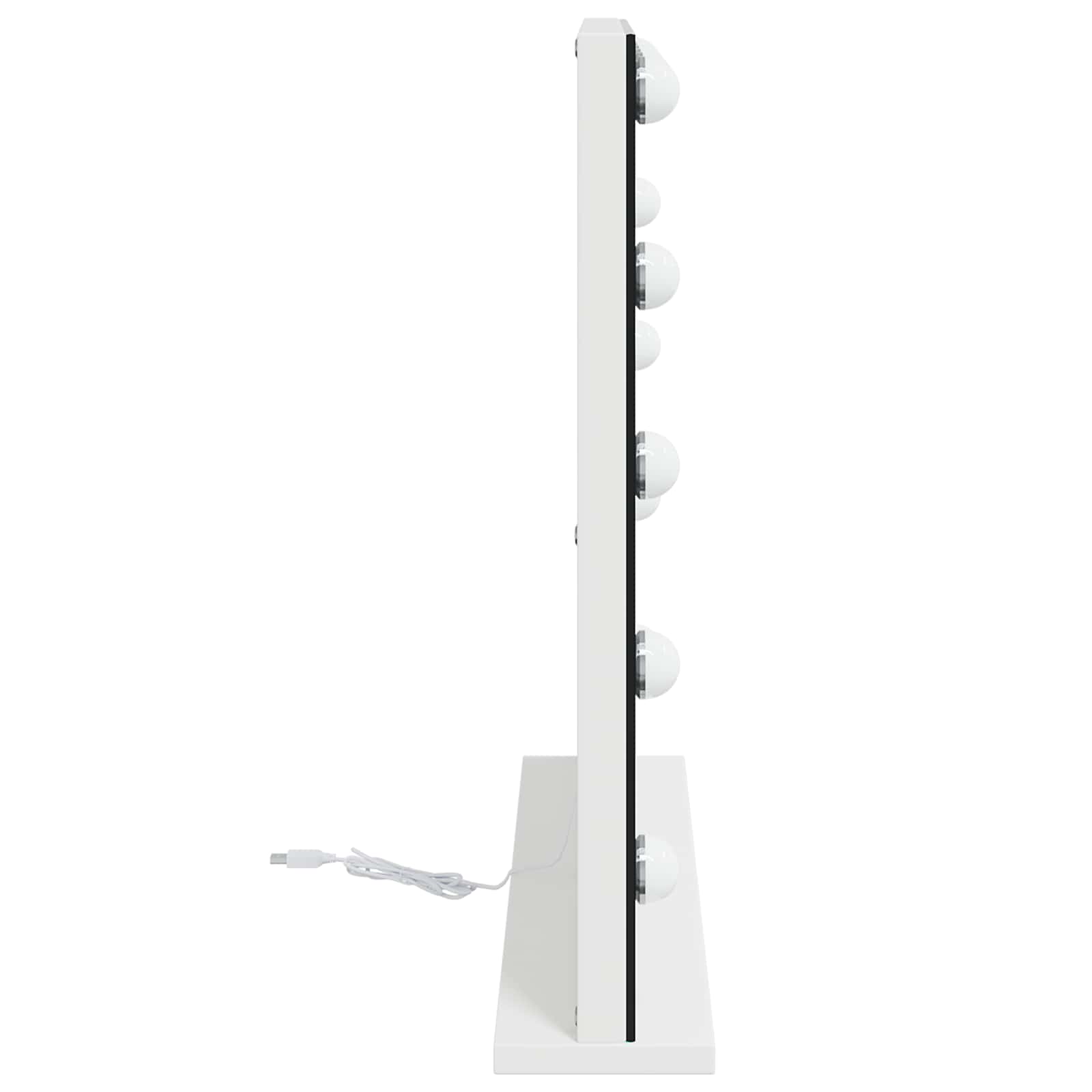 LED Ogledalo za Toaletni Stolić Bijeli 58 x 10 x 47 cm