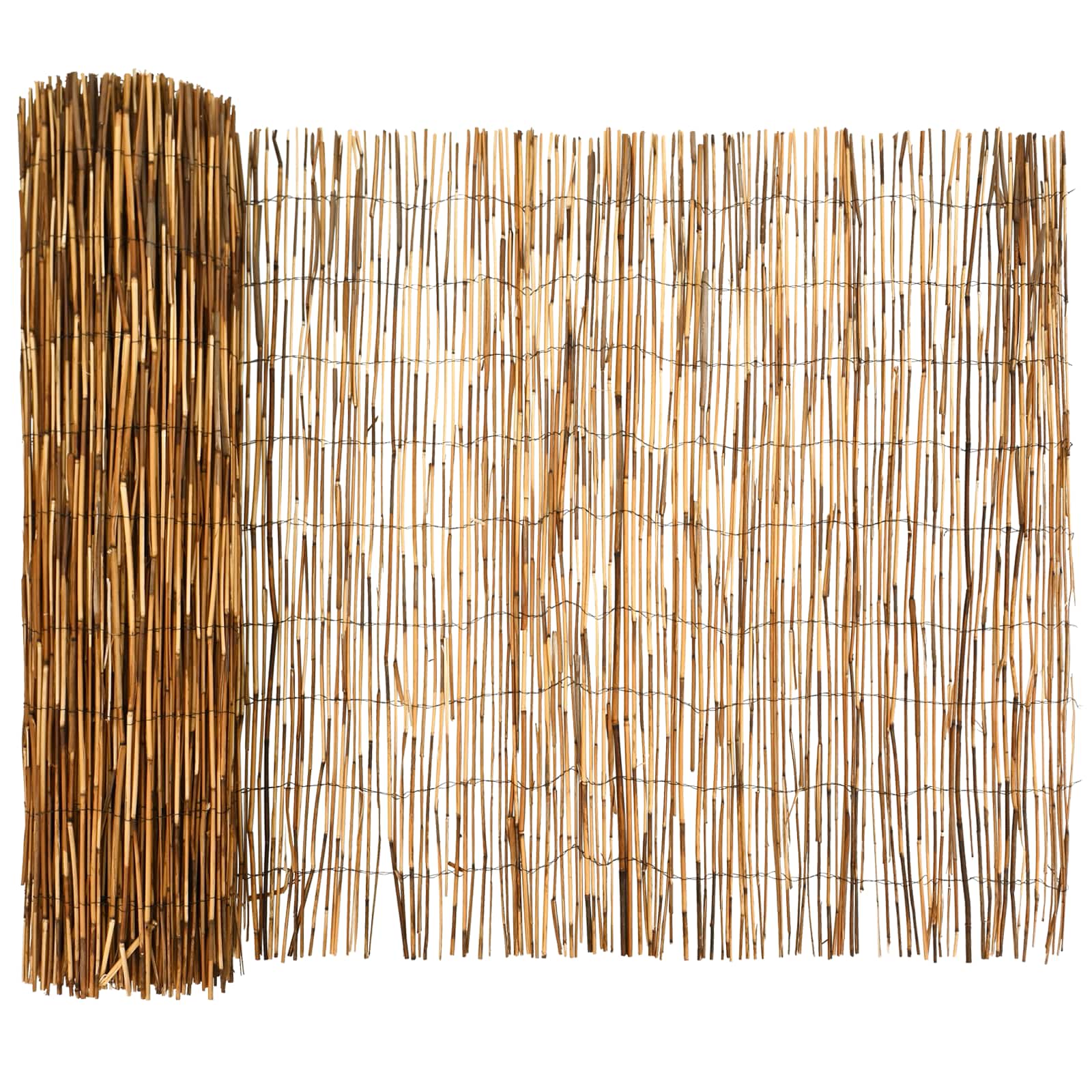 Vrtna Ograda Karbonizirano 500 x 90 cm Trska
