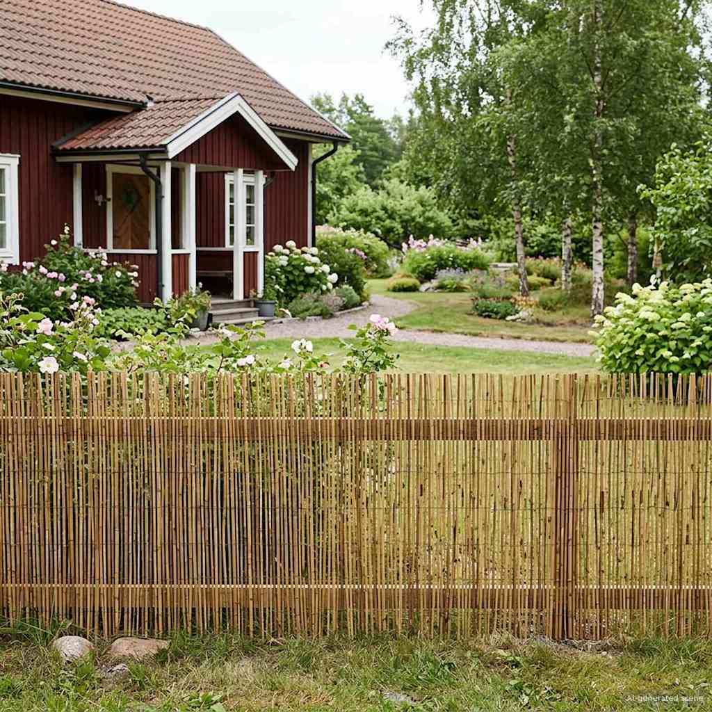 Vrtna Ograda Karbonizirano 300 x 80 cm Trska