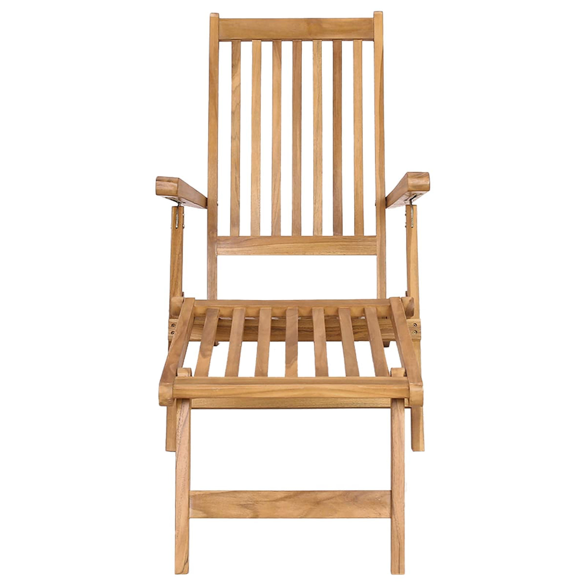 Preklopna palubna stolica 2 pcs Prirodna Čvrsto teak drvo