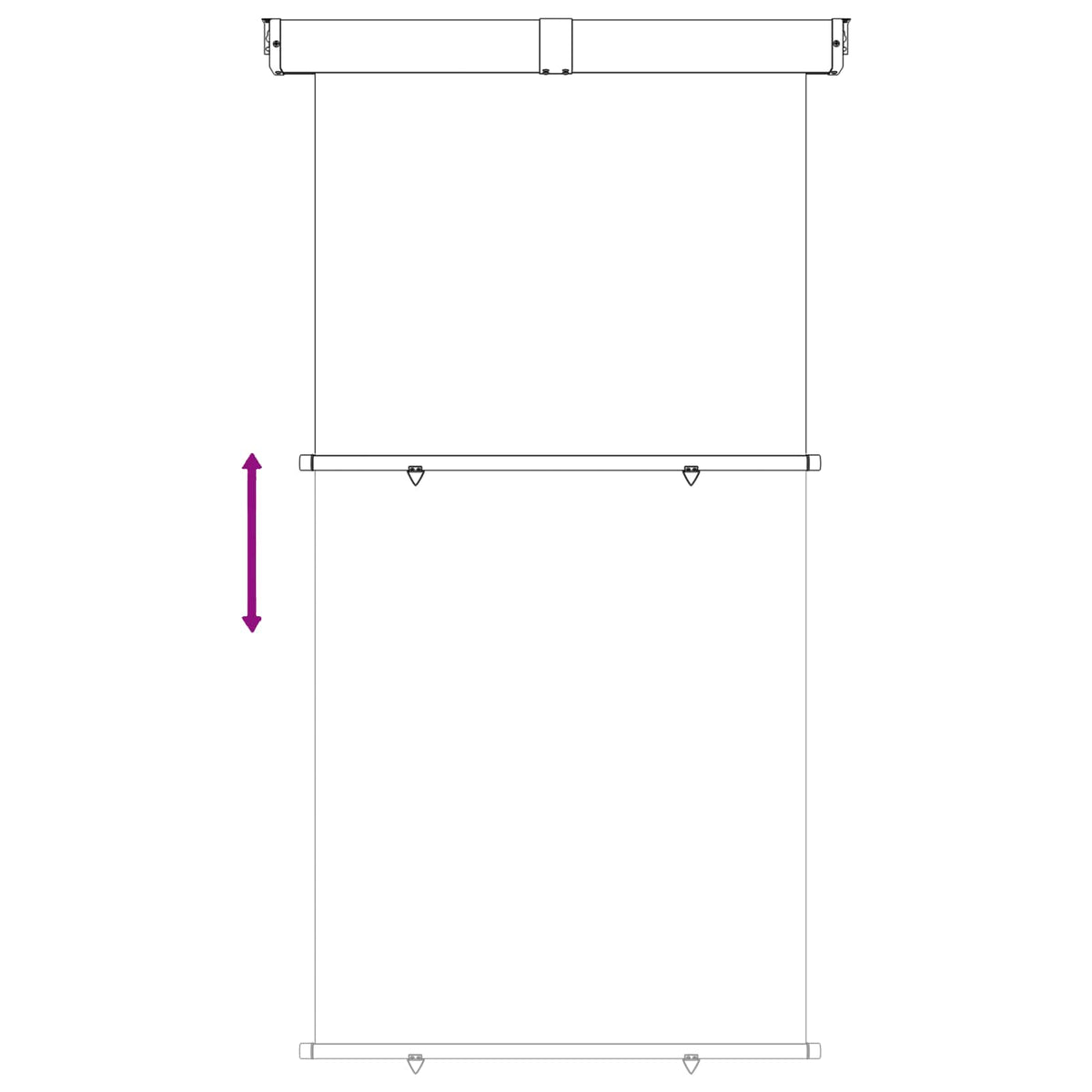 Balkonski bočni awning 170 x 250 cm