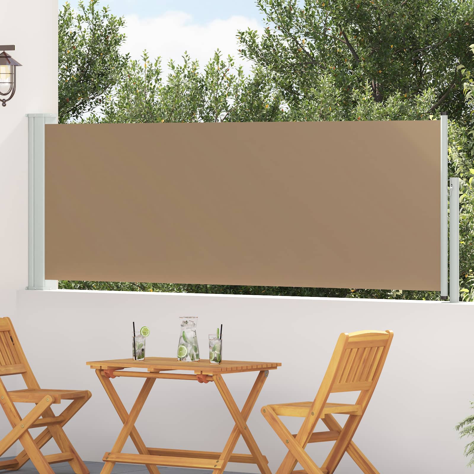Retraktabilna bočna tende Sivosmeđa 300 x 100 cm Poliester