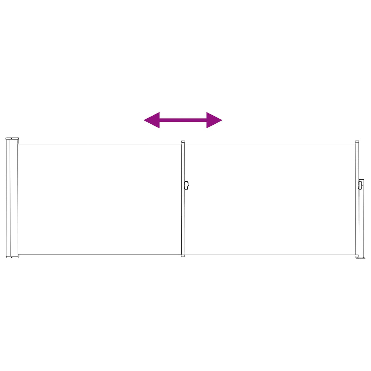 Retraktabilna bočna tende Sivosmeđa 300 x 100 cm Poliester