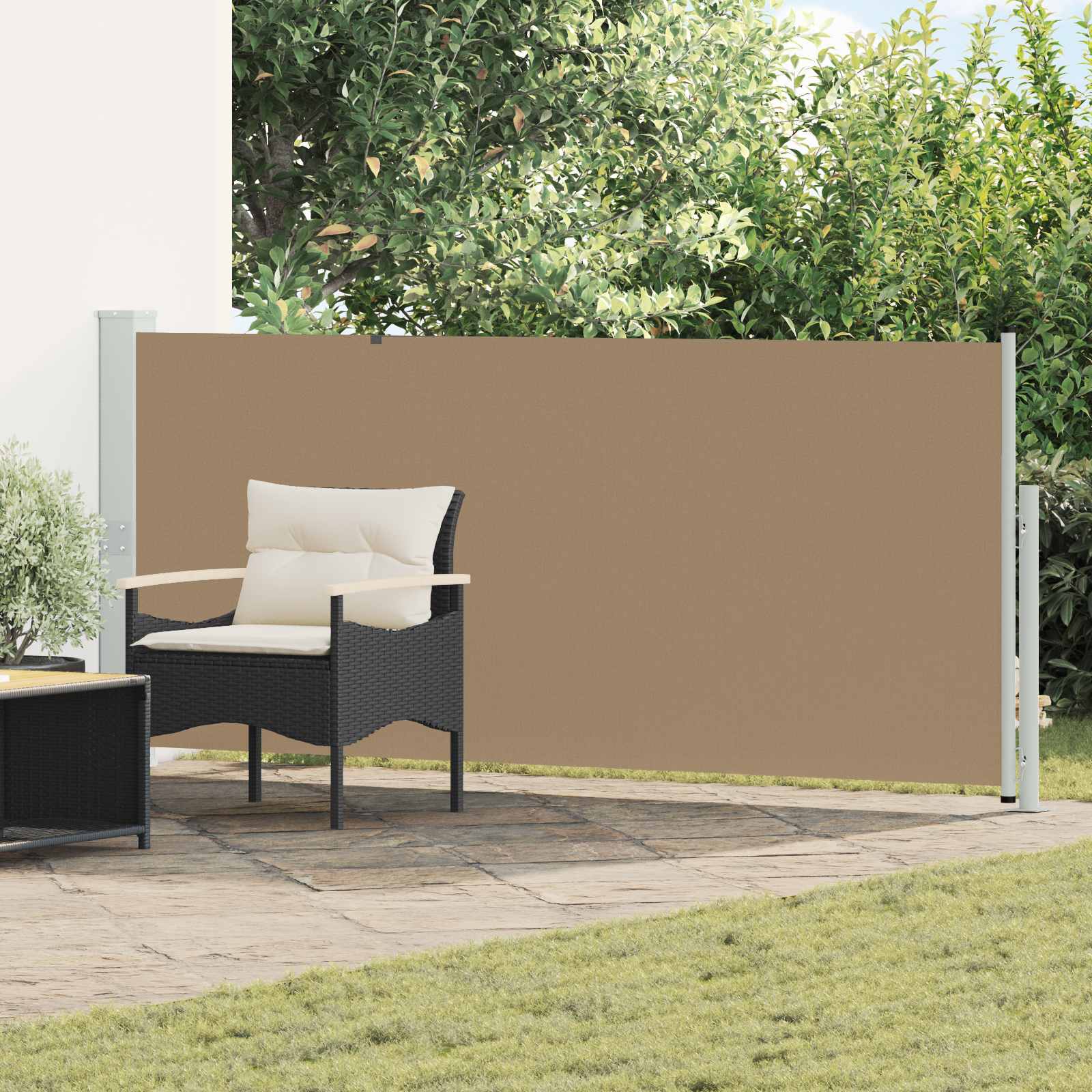 Retraktabilna bočna tende Sivosmeđa 300 x 120 cm Poliester