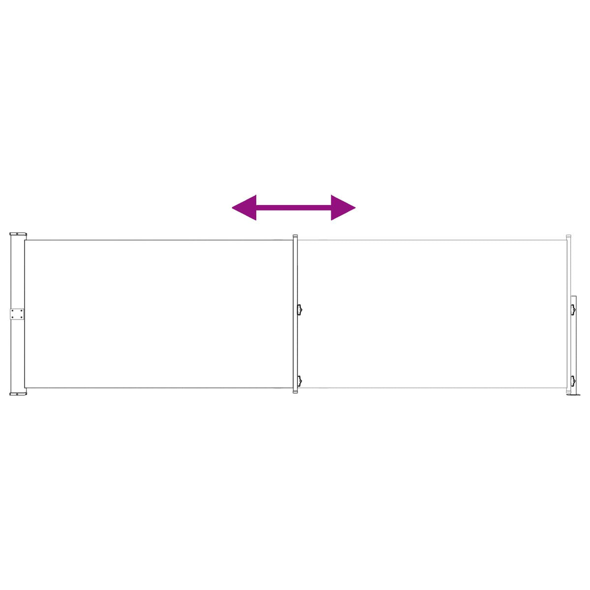Retraktabilna bočna tende Antracit 300 x 140 cm Poliester
