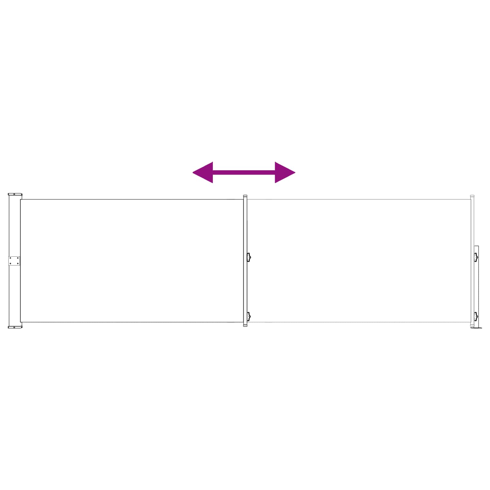 Retraktabilna bočna tende Antracit 300 x 140 cm Poliester