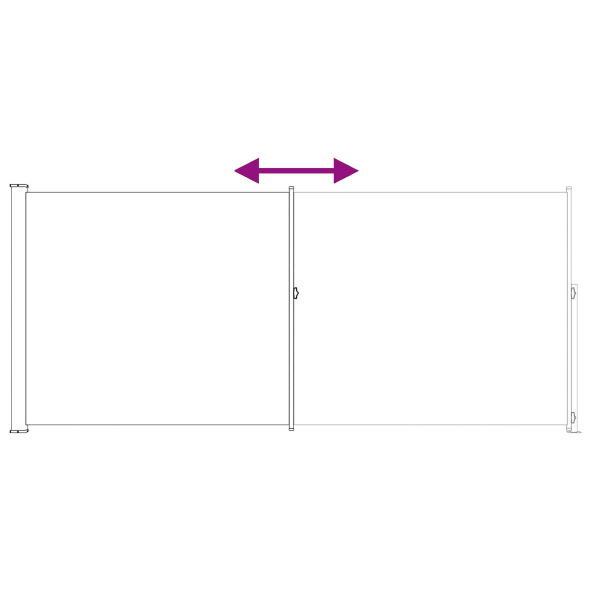 Retraktabilna bočna tende Sivosmeđa 300 x 180 cm Poliester
