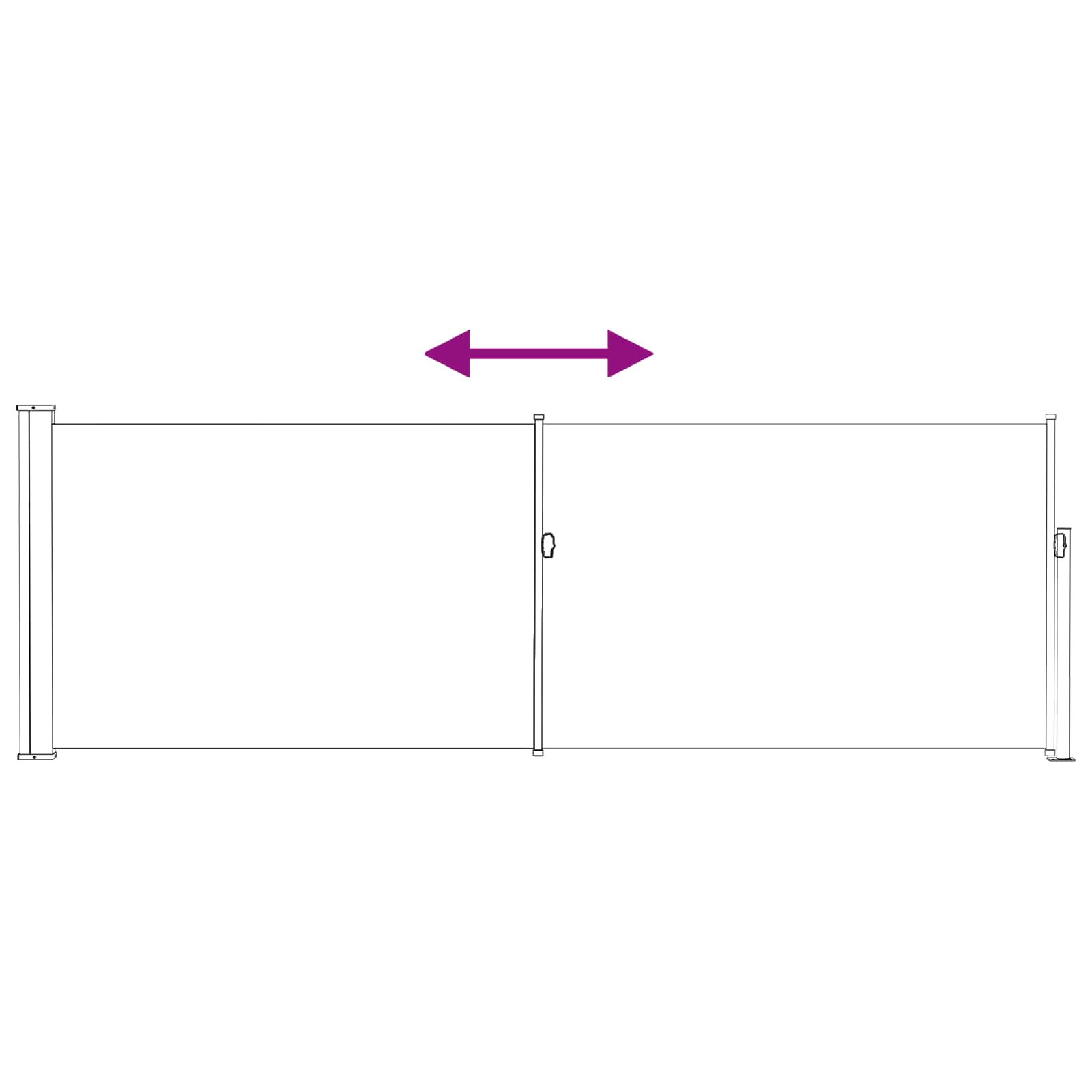 Retraktabilna bočna tende Sivosmeđa 500 x 100 cm Poliester