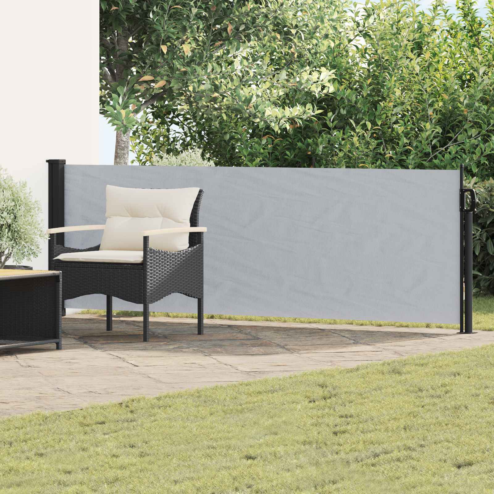 Retraktabilna bočna tende Siva 300 x 100 cm Poliester