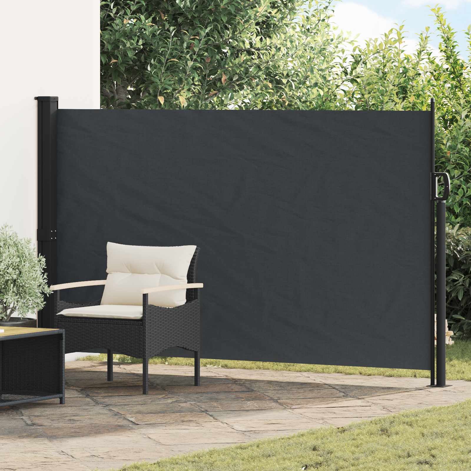 Retraktabilna bočna tende Crna 300 x 170 cm Poliester
