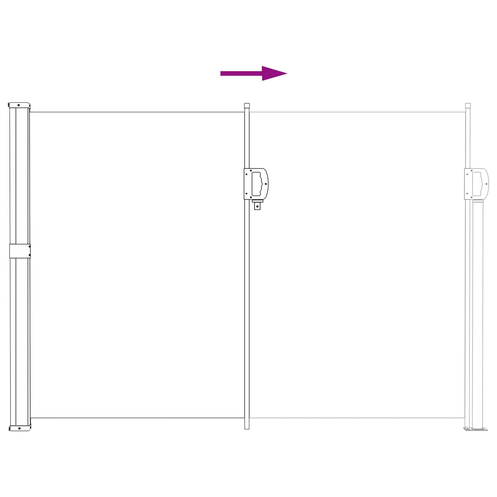 Retraktabilna bočna tende Pijesak 500 x 120 cm Poliester