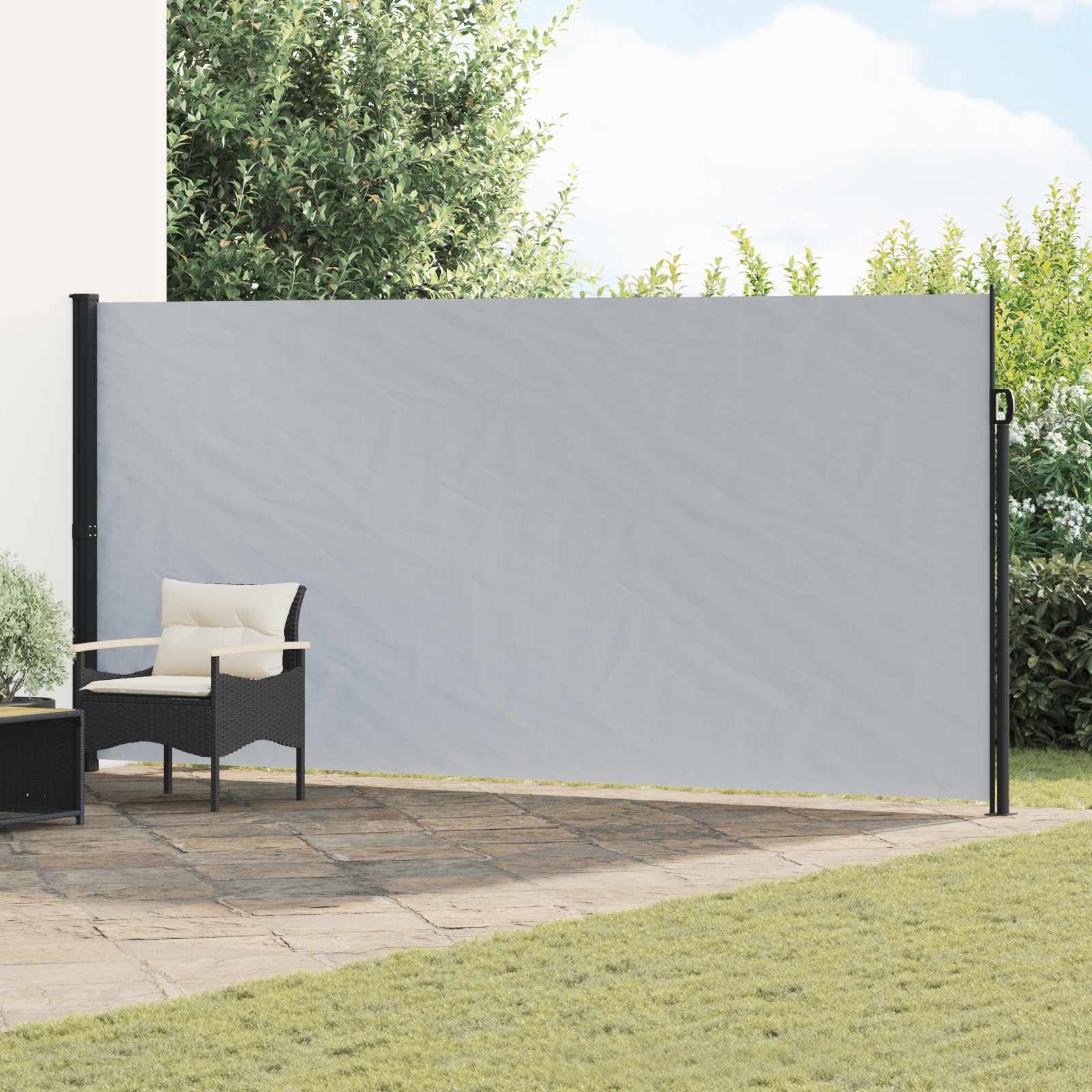 Retraktabilna bočna tende Siva 500 x 180 cm Poliester