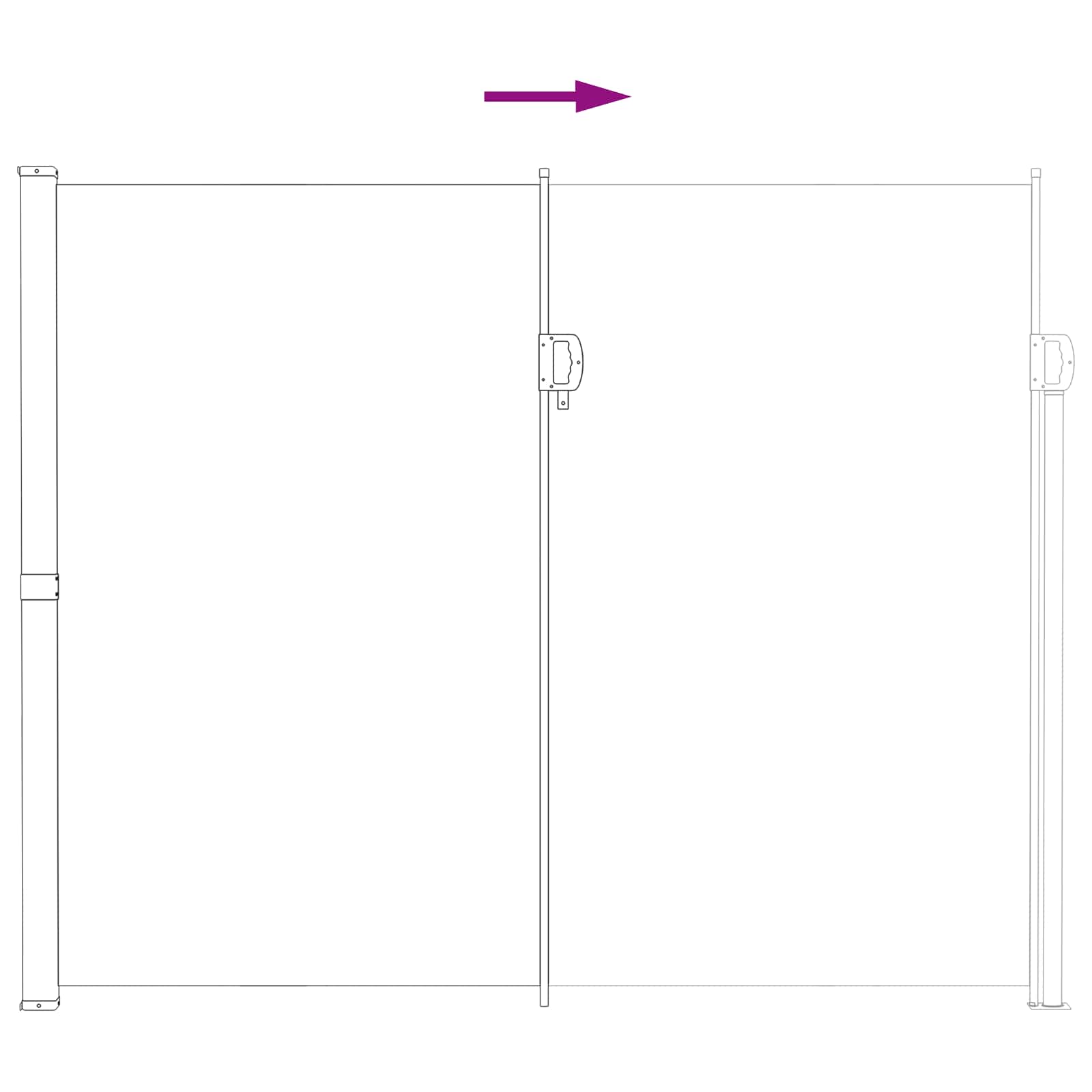 Retraktabilna bočna tende Pijesak 500 x 180 cm Poliester