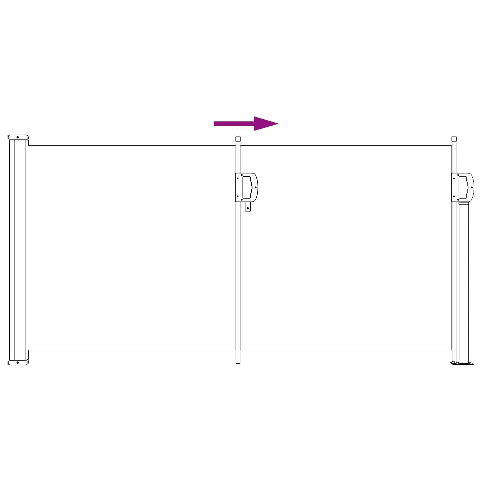Retraktabilna bočna tende Antracit 300 x 100 cm Poliester