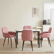 Trpezarijske stolice 4 pcs Baršun Ružičasta 57 x 50 x 85 cm