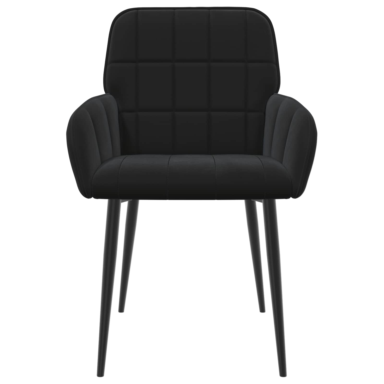 Trpezarijske stolice 4 pcs Baršun Crna 57 x 50 x 85 cm