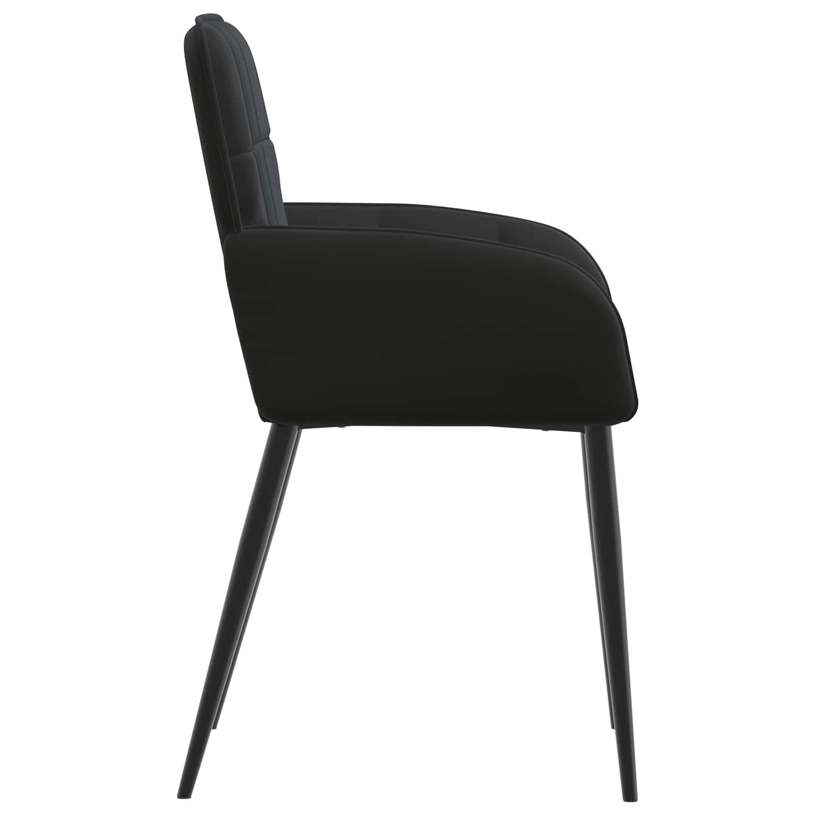 Trpezarijske stolice 4 pcs Baršun Crna 57 x 50 x 85 cm