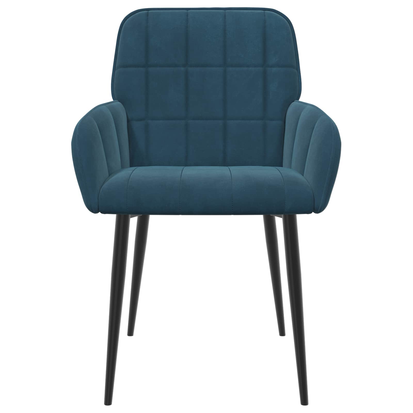 Trpezarijske stolice 4 pcs Baršun Plava 57 x 50 x 85 cm