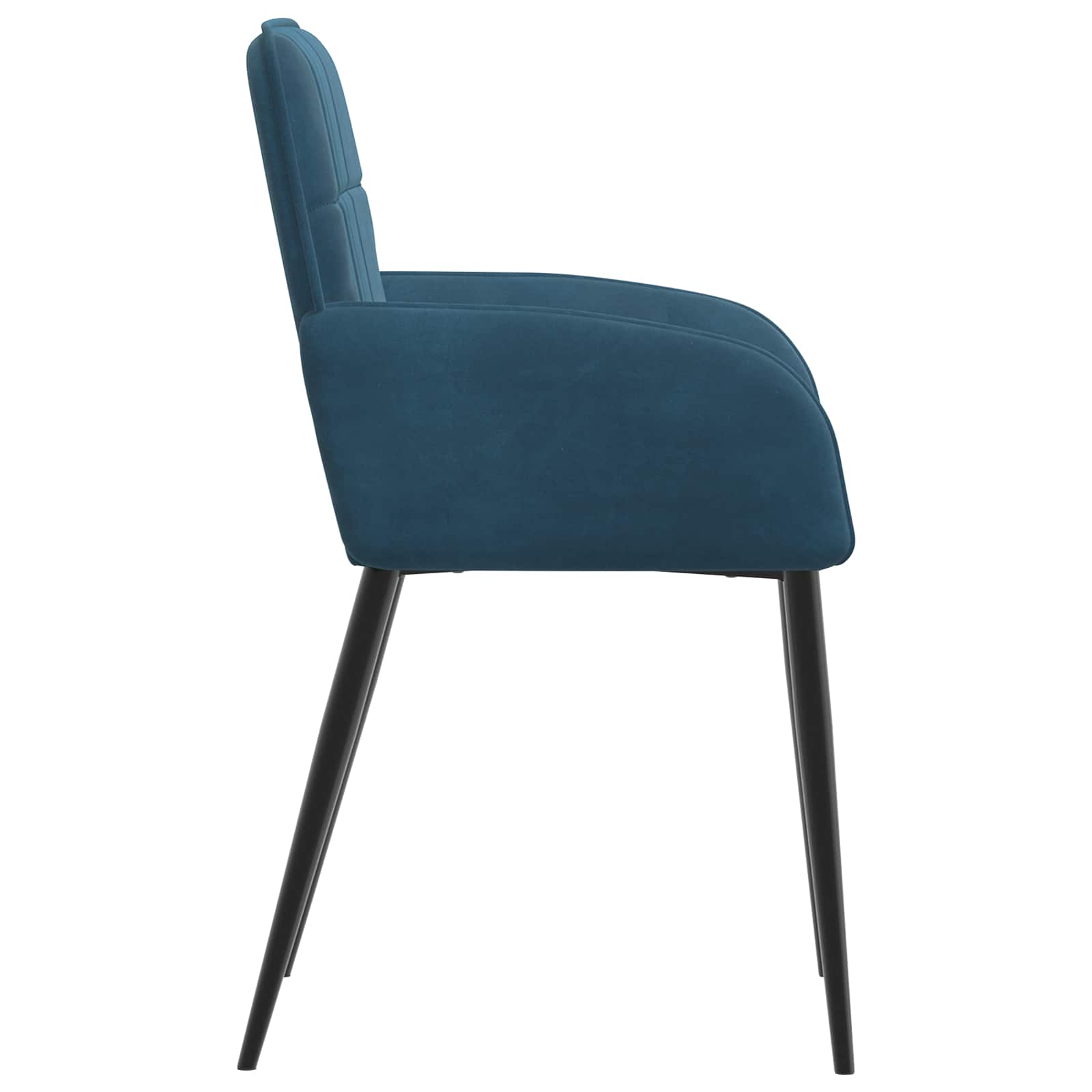 Trpezarijske stolice 4 pcs Baršun Plava 57 x 50 x 85 cm