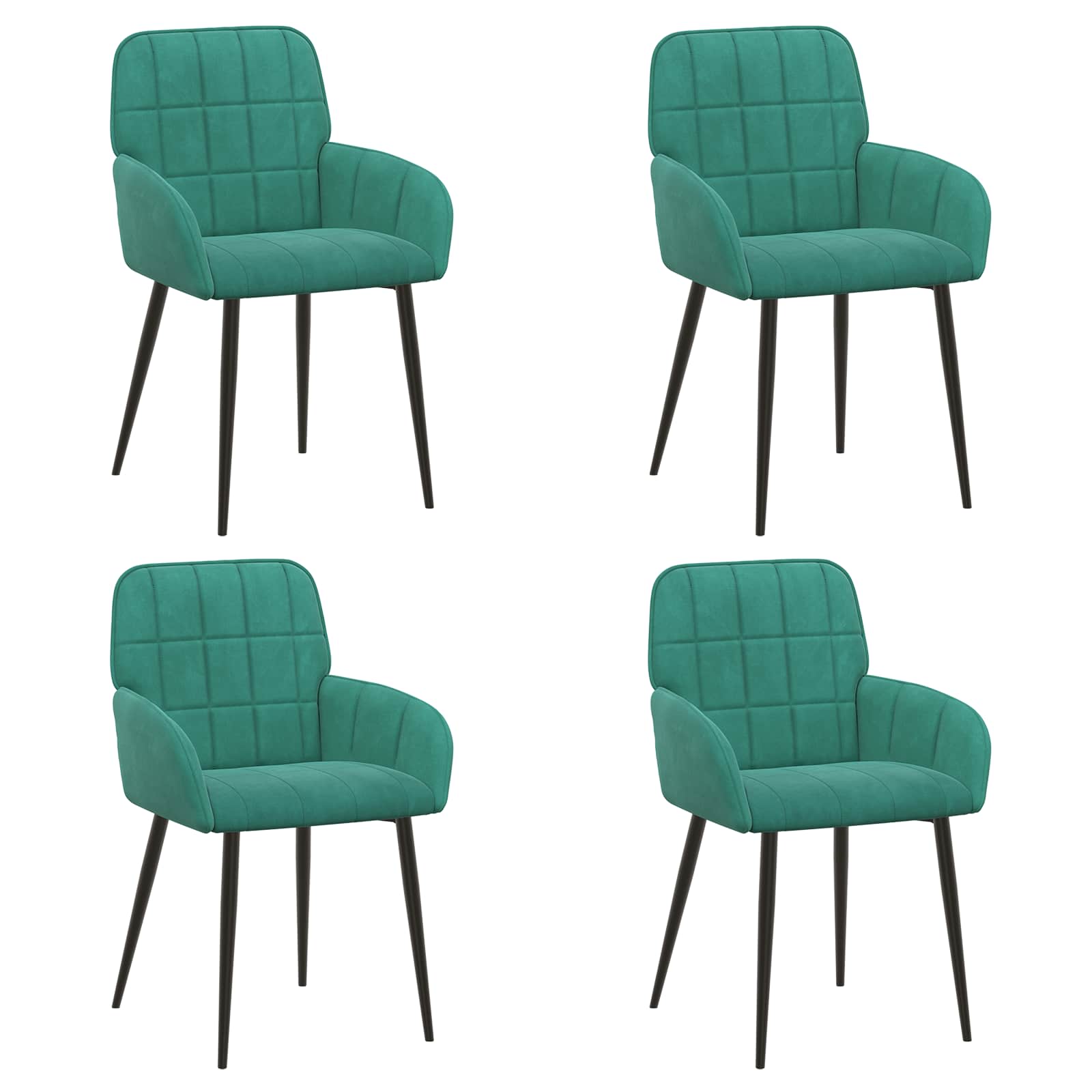 Trpezarijske stolice 4 pcs Baršun Tirkizna 57 x 50 x 85 cm