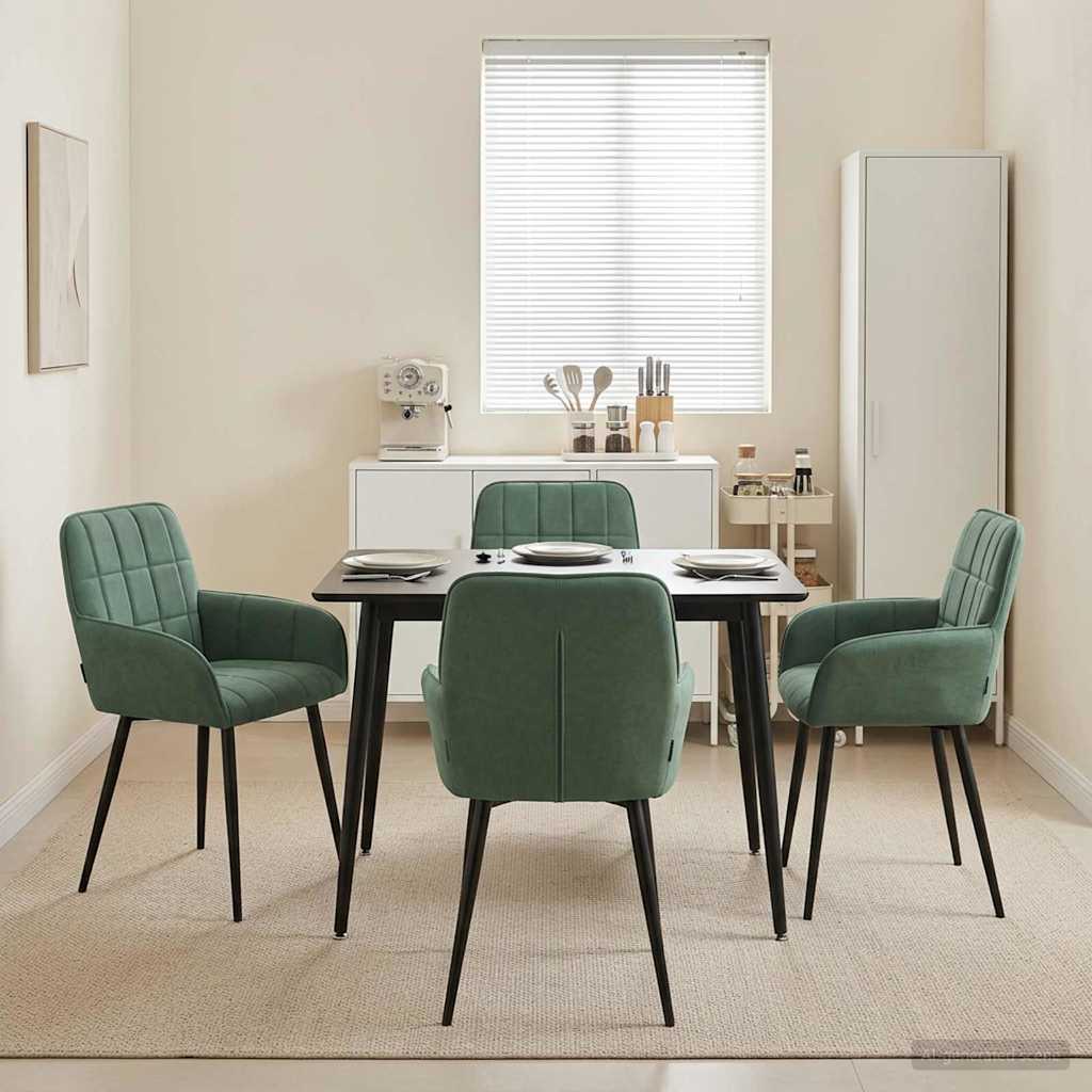 Trpezarijske stolice 4 pcs Baršun Morska zelena 57 x 50 x 85 cm