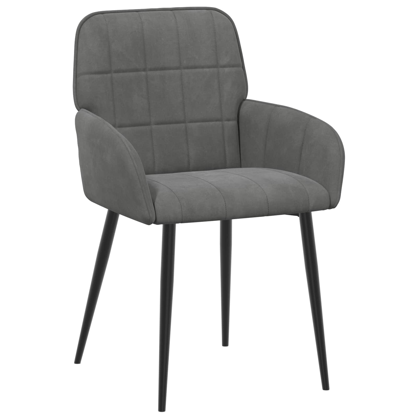 Trpezarijske stolice 6 pcs Baršun Tamnosiva 57 x 50 x 85 cm