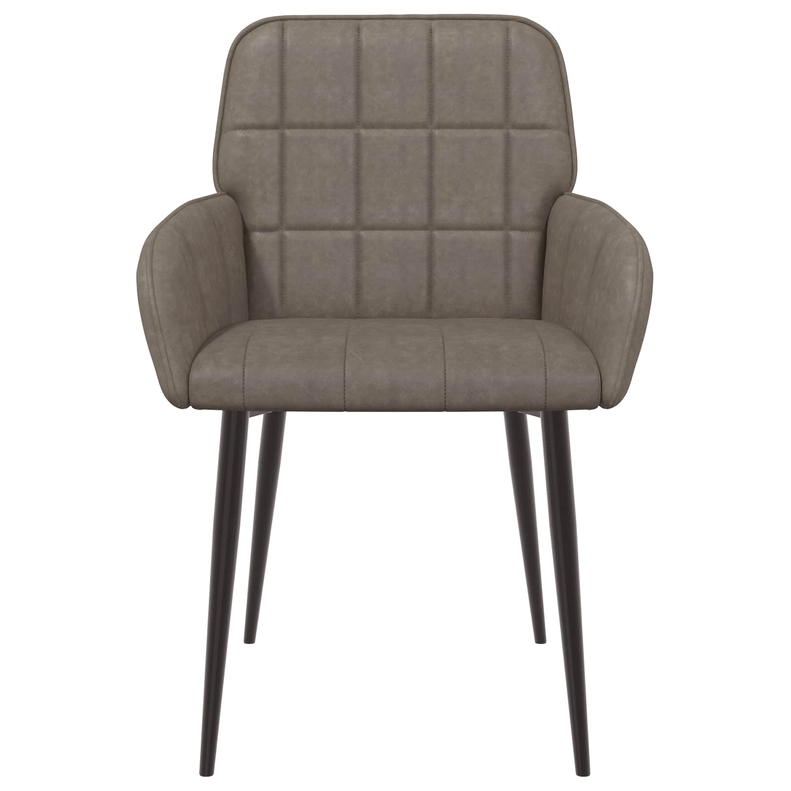 Trpezarijske stolice 4 pcs Umjetna koža Siva 57 x 50 x 85 cm