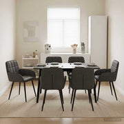 Trpezarijske stolice 6 pcs Umjetna koža Crna 57 x 50 x 85 cm