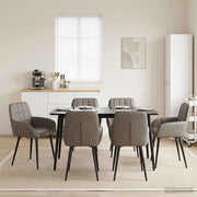 Trpezarijske stolice 6 pcs Umjetna koža Siva 57 x 50 x 85 cm