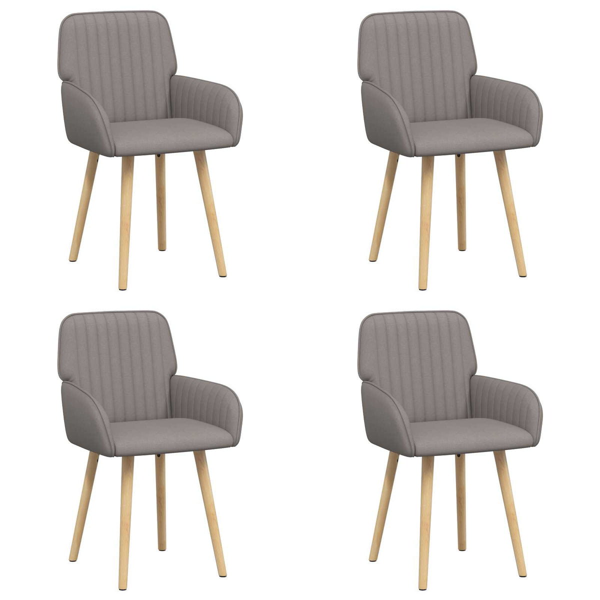 Trpezarijske stolice 4 pcs Tkanina Sivosmeđa