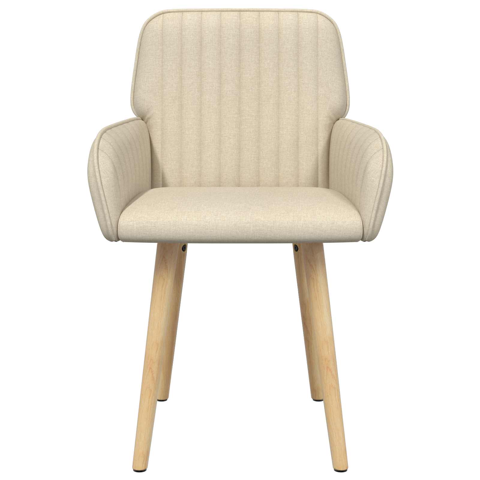 Trpezarijske stolice 4 pcs Tkanina Krem 56,5 x 50 x 87,5 cm