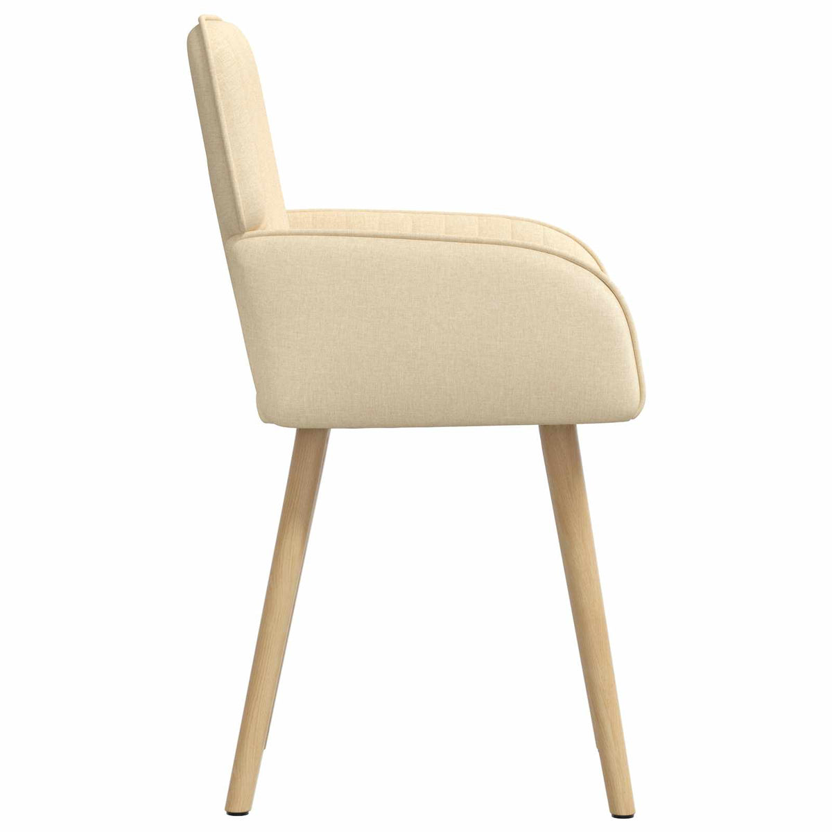 Trpezarijske stolice 4 pcs Tkanina Krem 56,5 x 50 x 87,5 cm