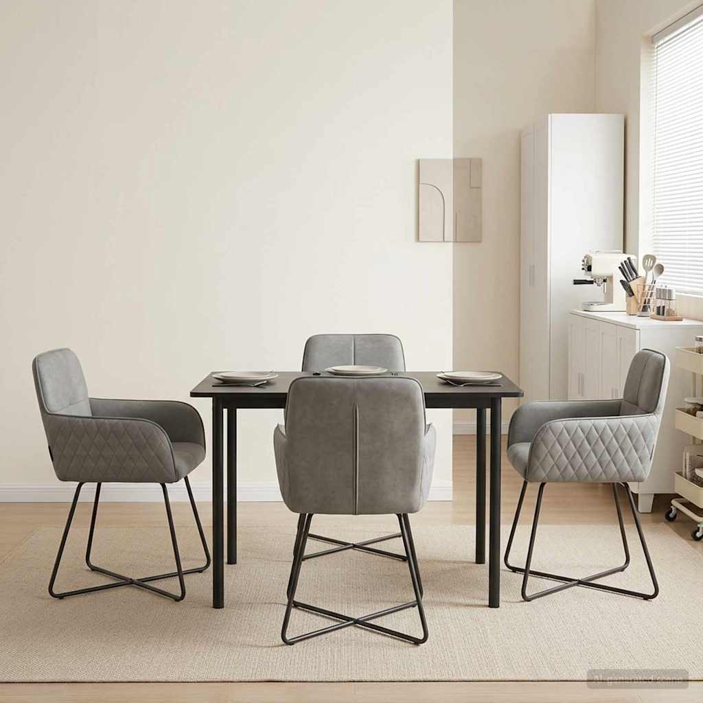 Trpezarijske stolice 4 pcs Baršun Svjetlosiva 59 x 56,5 x 86 cm