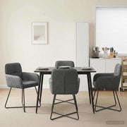 Trpezarijske stolice 4 pcs Baršun Tamnosiva 59 x 56,5 x 86 cm